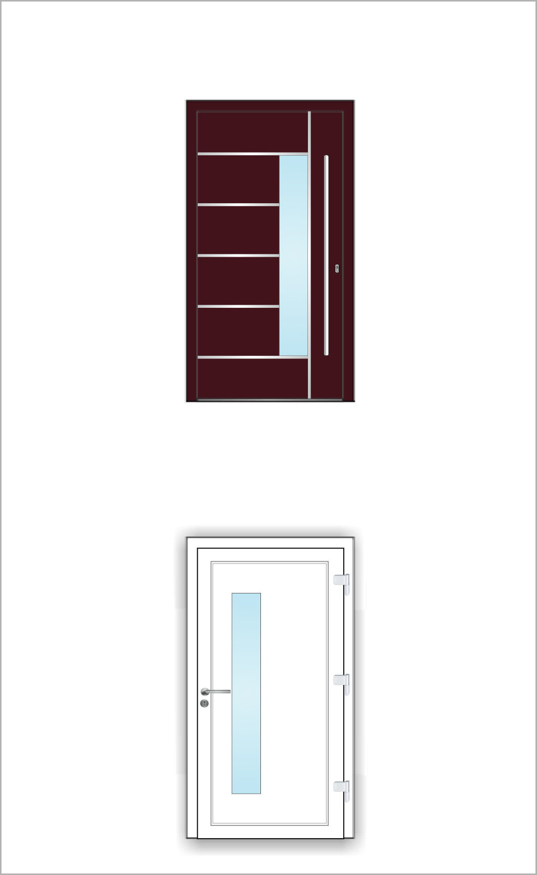 Haustür AB 2501360   RAL 3005